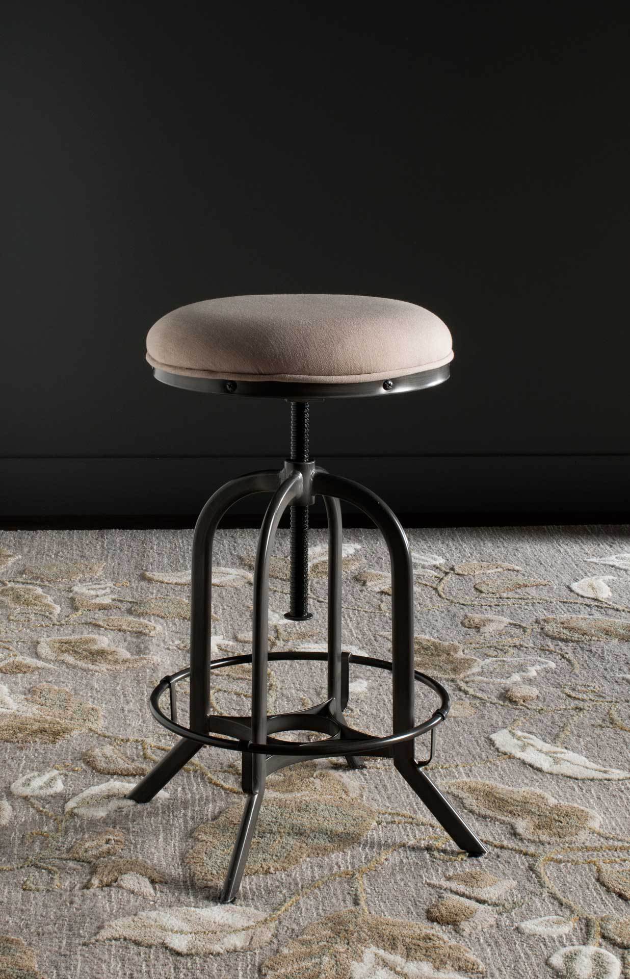 Willie Swivel Stool Beige - Image 3
