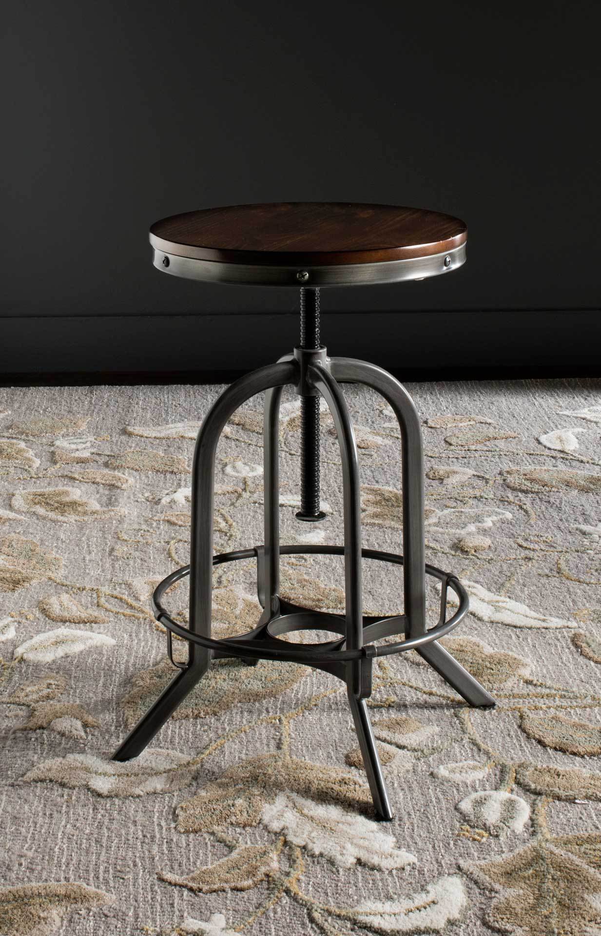 Willie Swivel Stool Burnt Oak - Image 3
