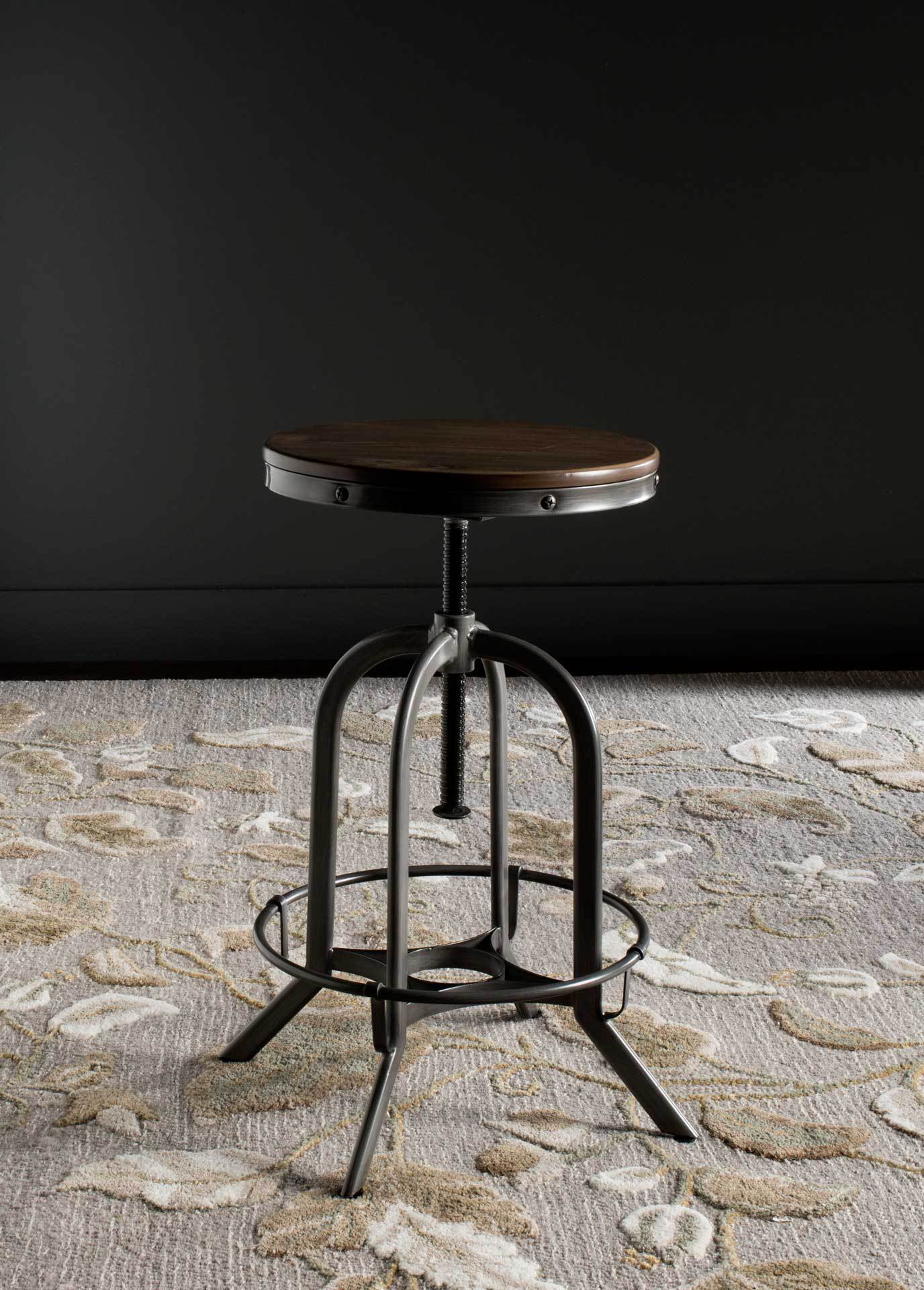 Willie Swivel Stool Weathered Oak - Image 3