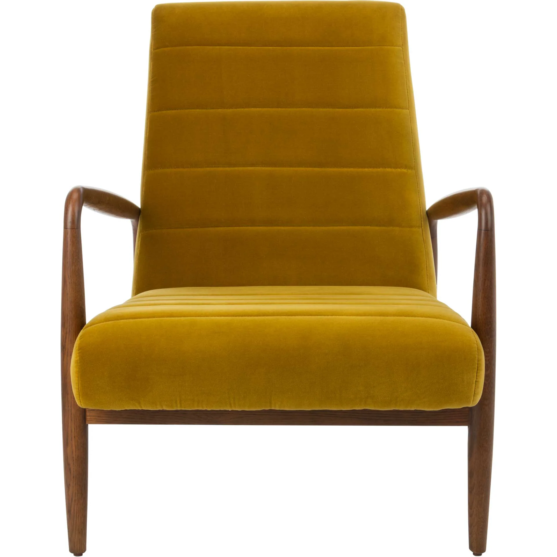 Wilson Channel Arm Chair Gold/Dark Walnut - Image 2