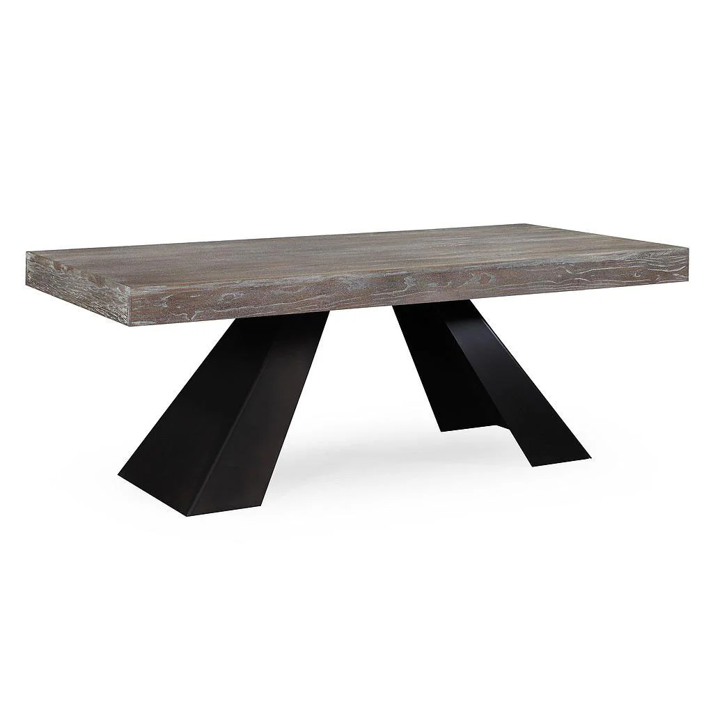 Wilton Elm Dining Table Gray/Brown - Image 3