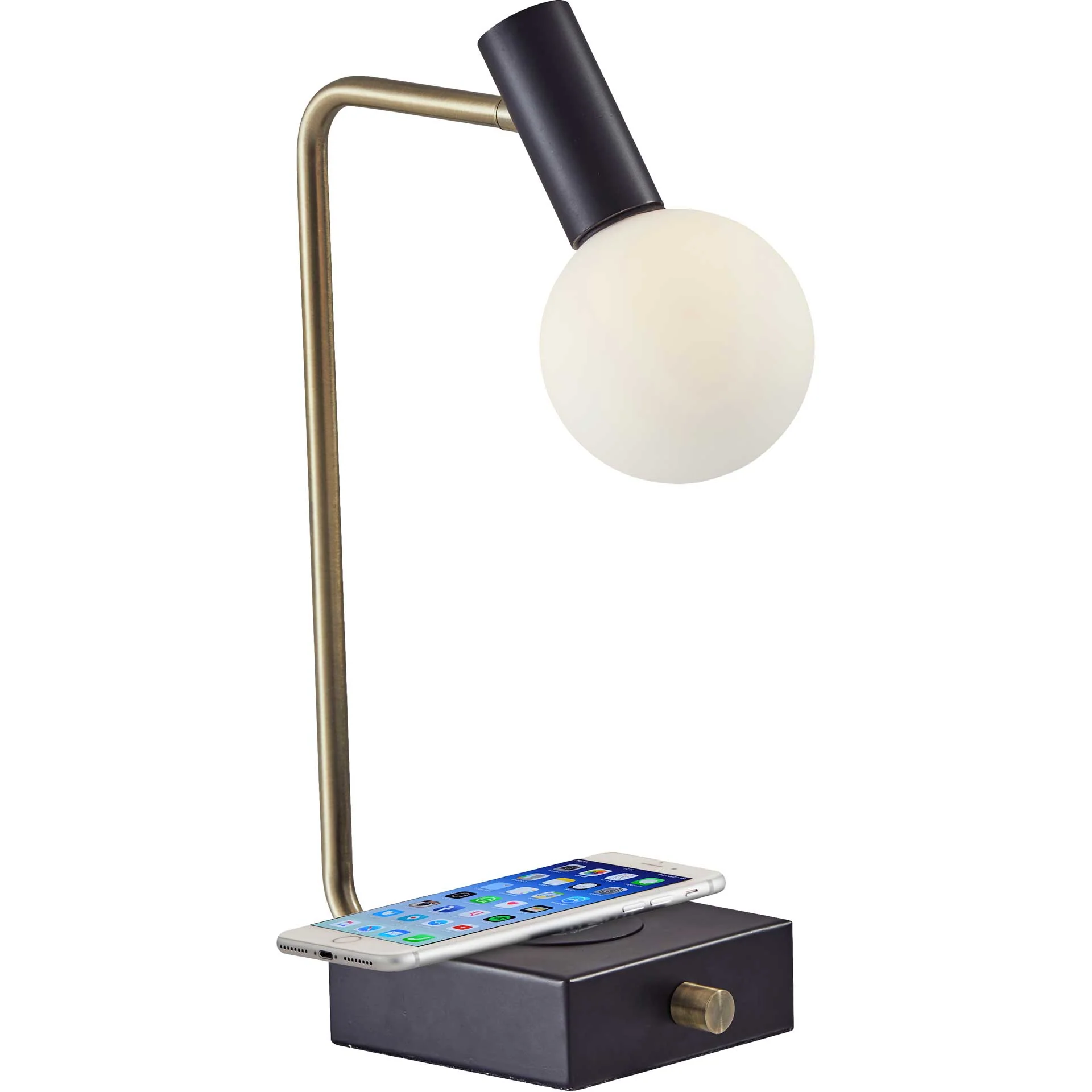 Wiltshire Wireless Charge Desk Lamp Black/Brass - Image 2