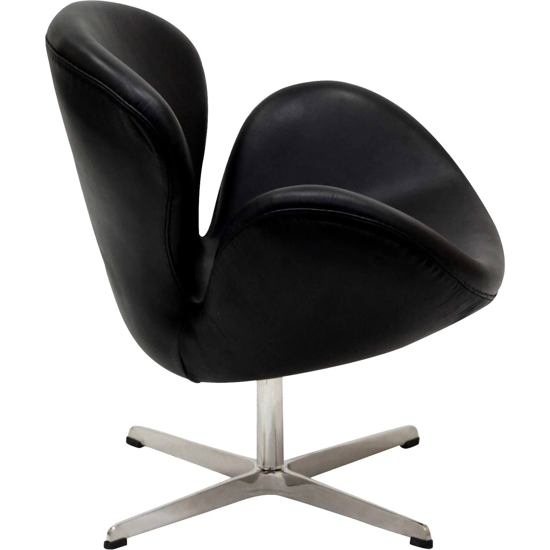 Wind Leather Lounge Chair Black - Image 3