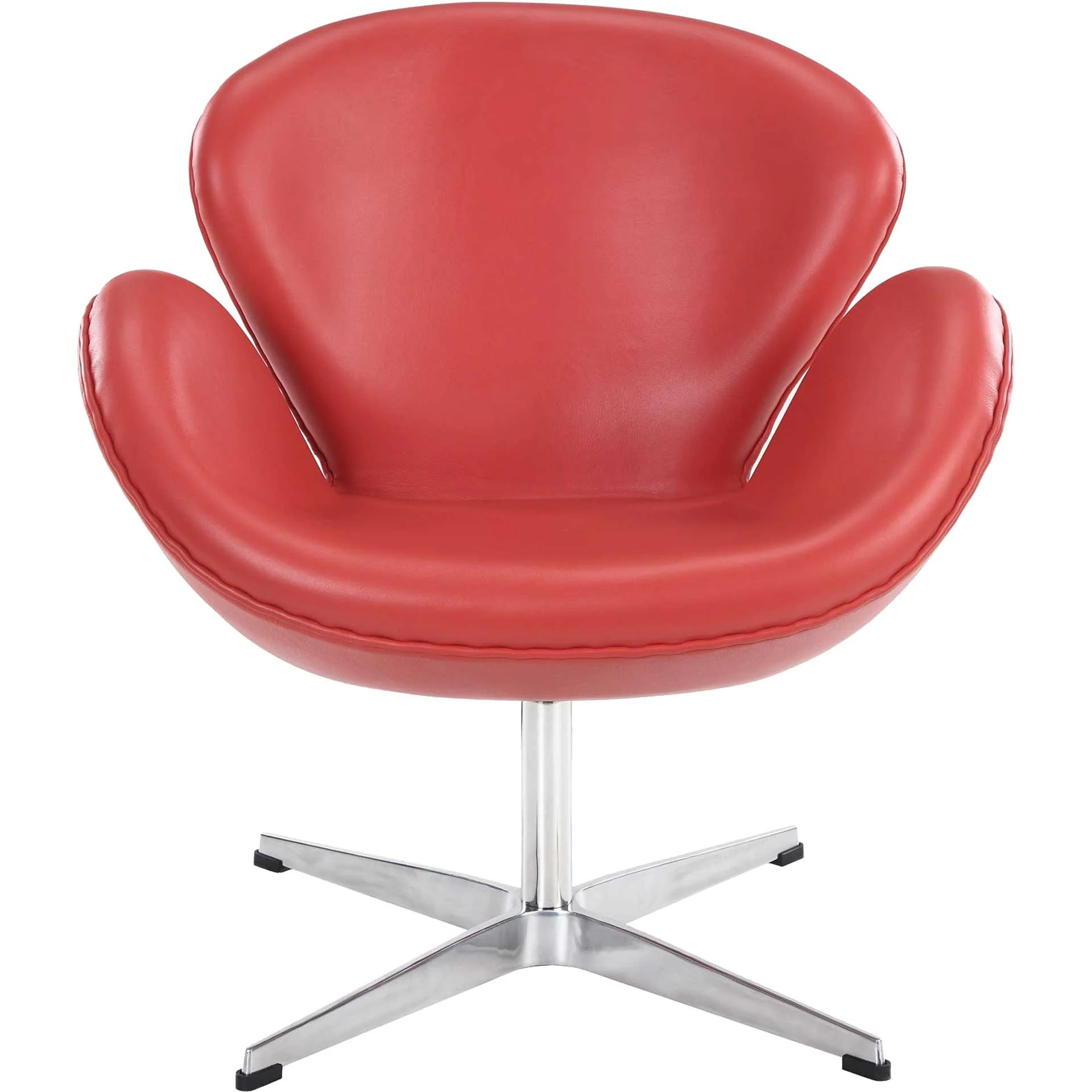 Wind Leather Lounge Chair Red - Image 2