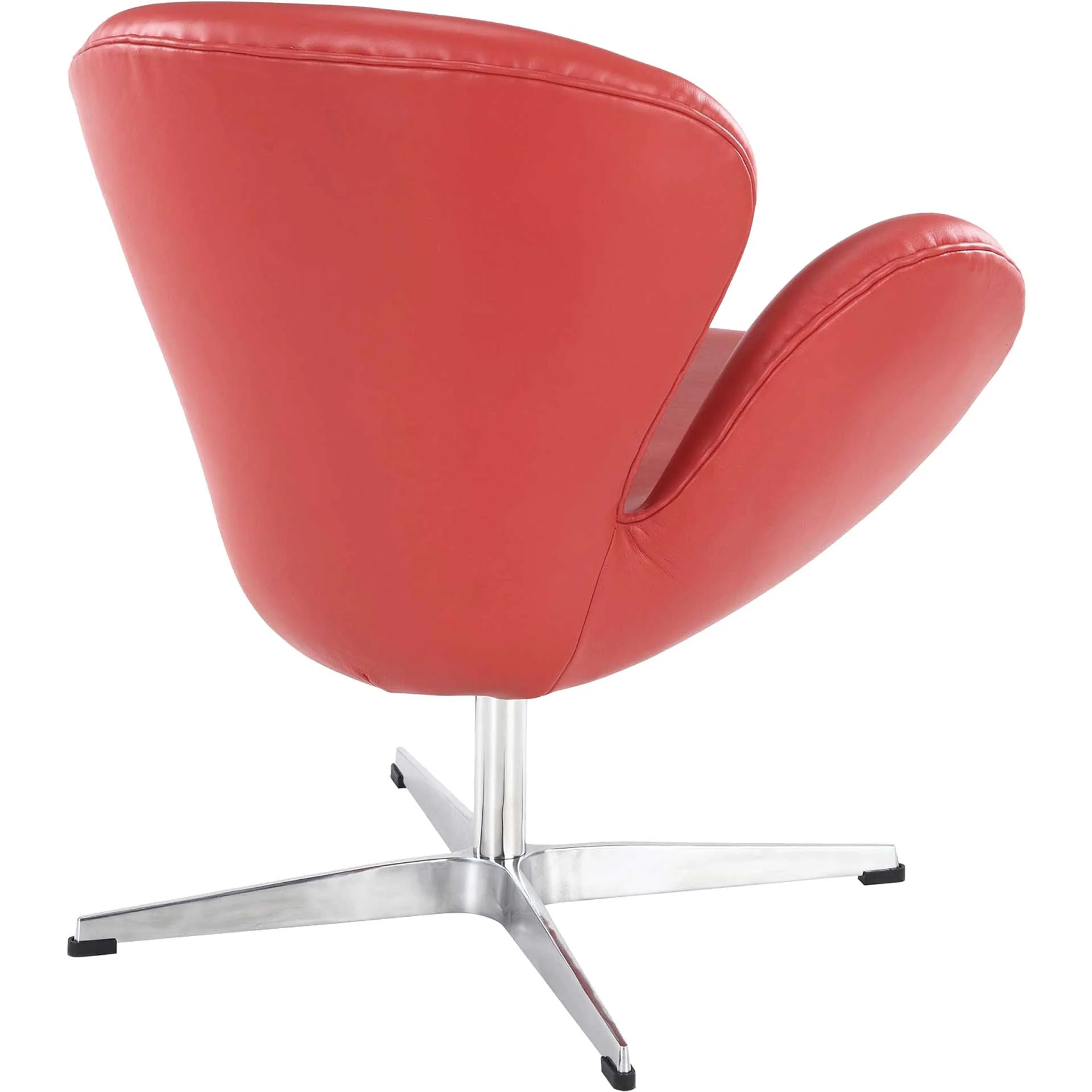 Wind Leather Lounge Chair Red - Image 3