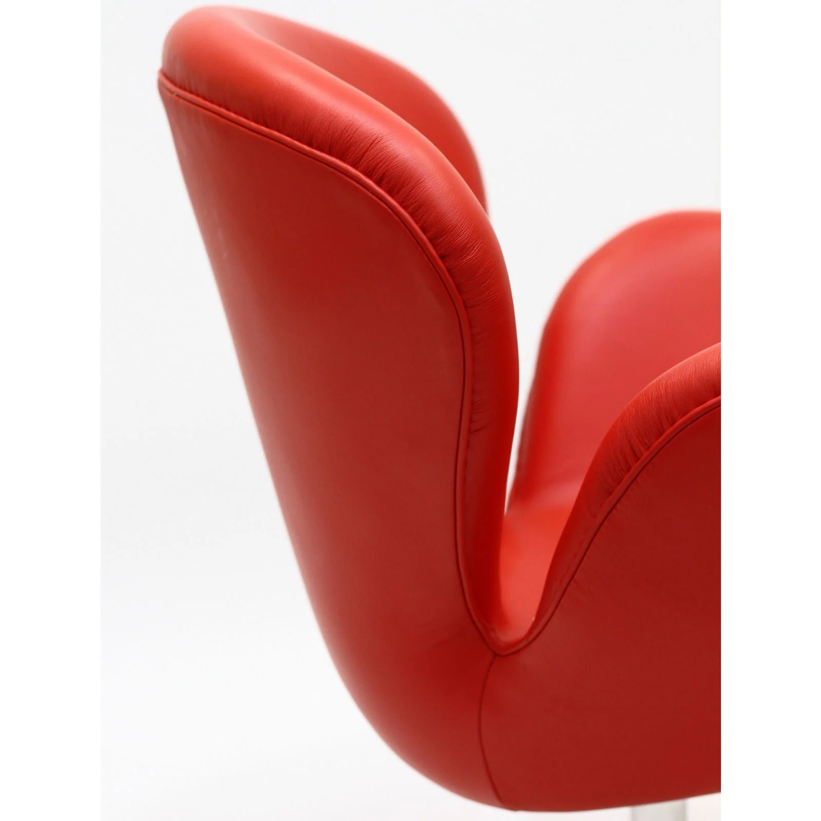 Wind Leather Lounge Chair Red - Image 4