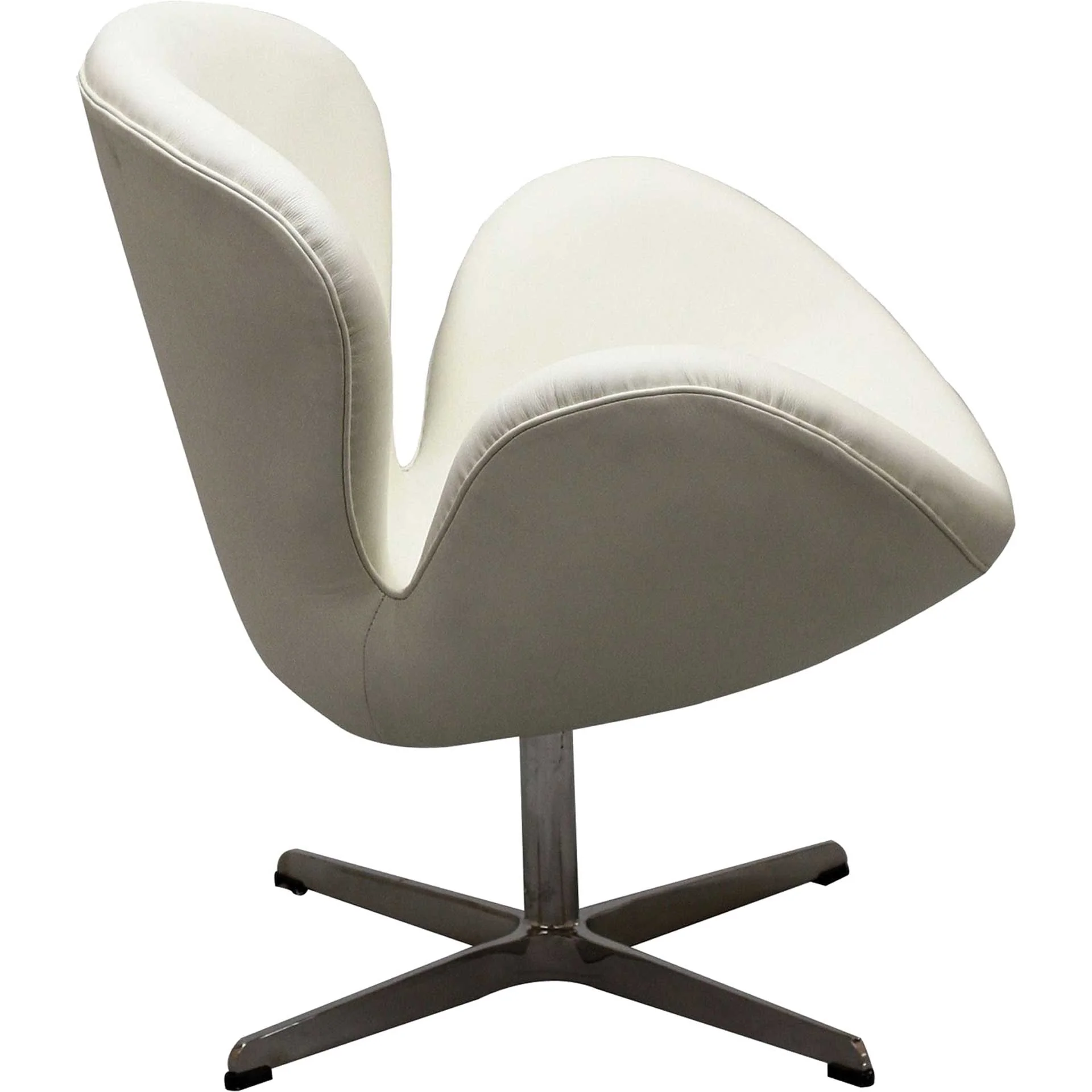 Wind Leather Lounge Chair White - Image 3