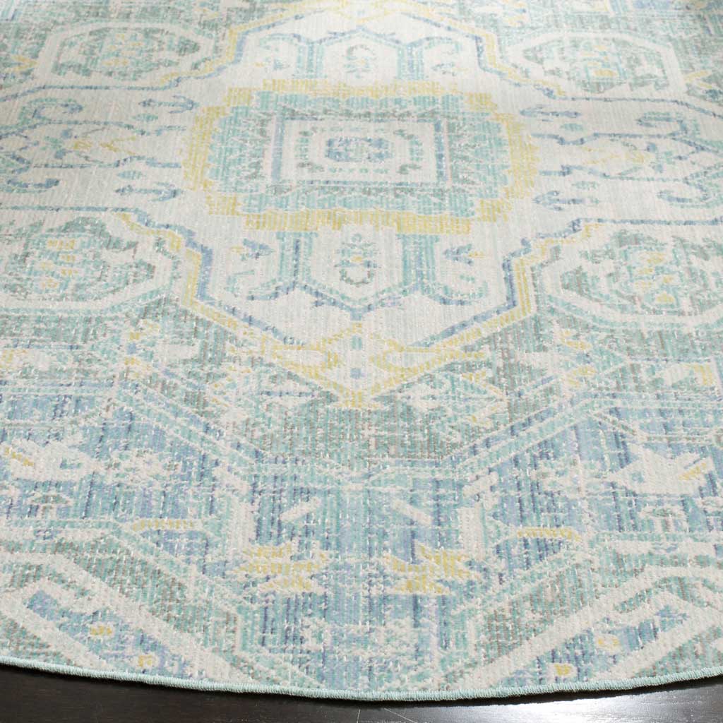 Windsor Blue/Lime Round Rug - Image 2