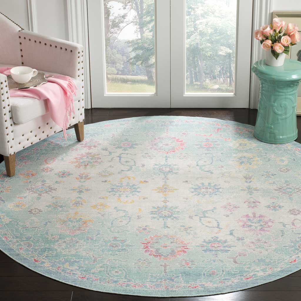 Windsor Fade Seafoam/Blue Round Rug - Image 3