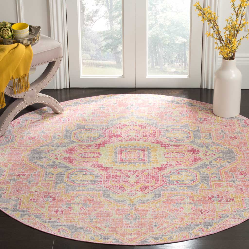 Windsor Fuchsia/Blue Round Rug - Image 3