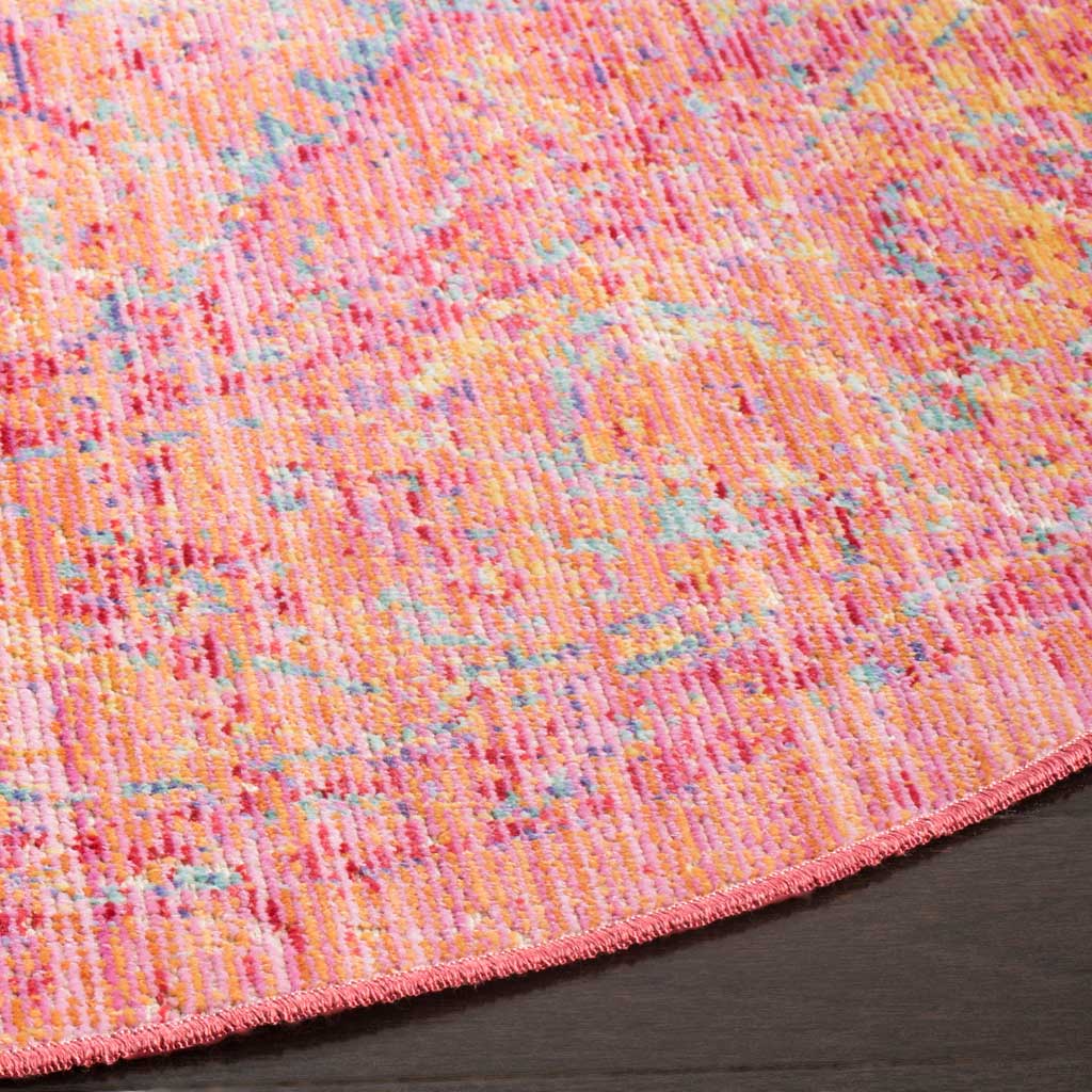 Windsor Gold/Fuchsia Round Rug - Image 2