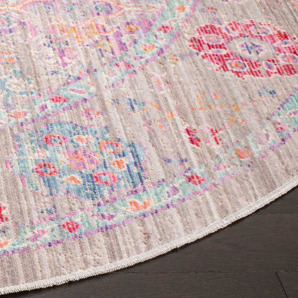 Windsor Gray/Fuchsia Round Rug - Image 2