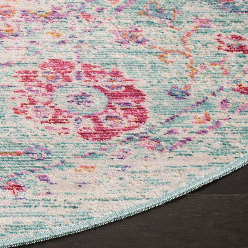 Windsor Ivory/Fuchsia Round Rug - Image 2