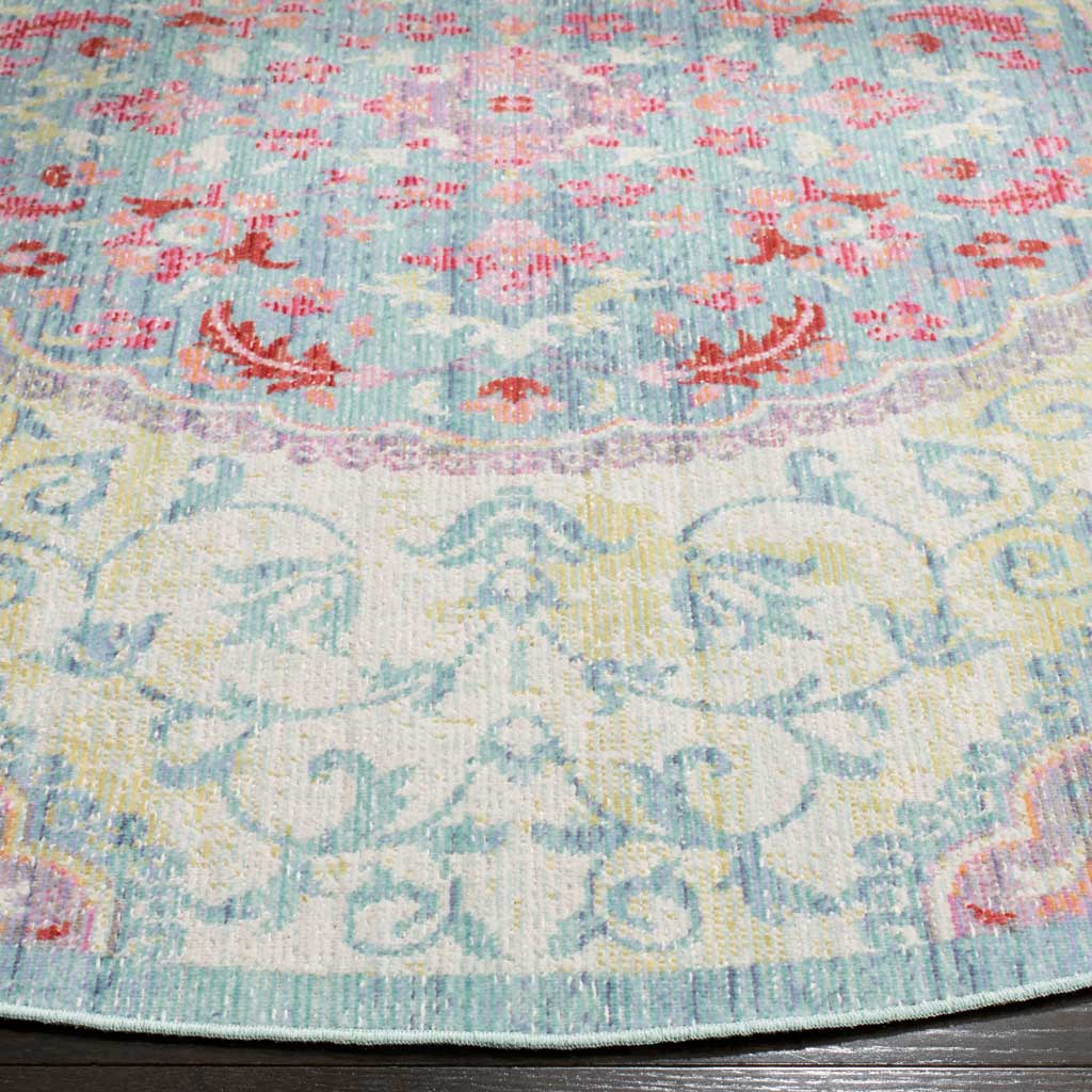 Windsor Lens Light Gray/Blue Round Rug - Image 2