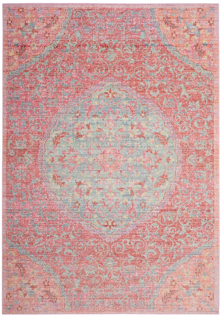 Windsor Lens Rose/Seafoam Area Rug - Image 2
