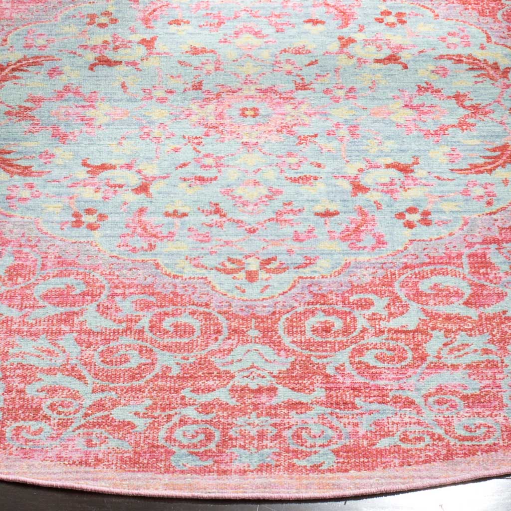 Windsor Lens Rose/Seafoam Round Rug - Image 2