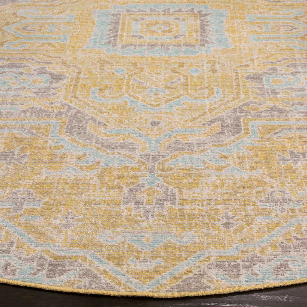 Windsor Light Gray/Lime Round Rug - Image 2