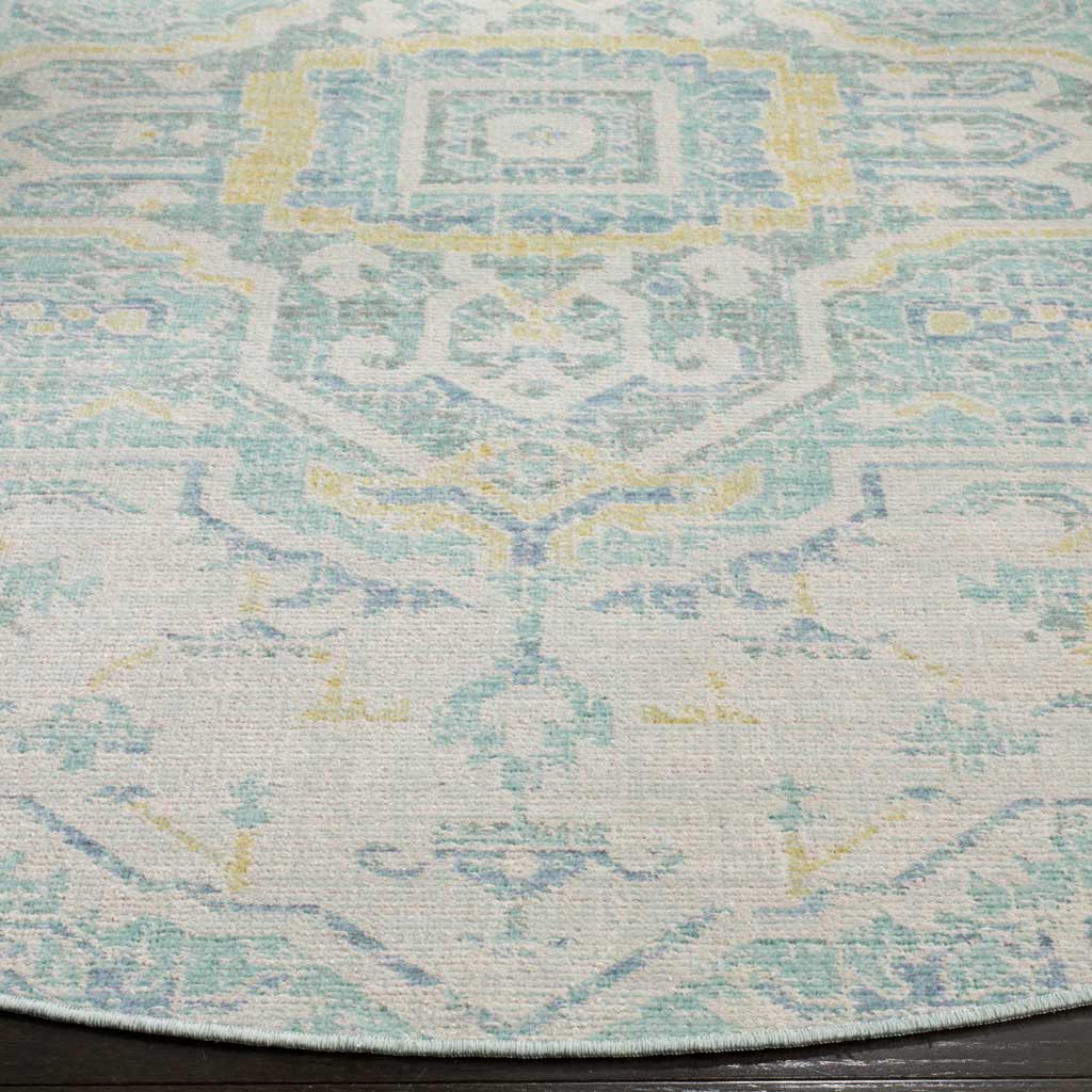 Windsor Light Gray/Seafoam Round Rug - Image 2