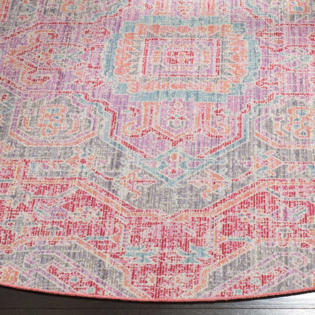 Windsor Rose/Seafoam Round Rug - Image 2