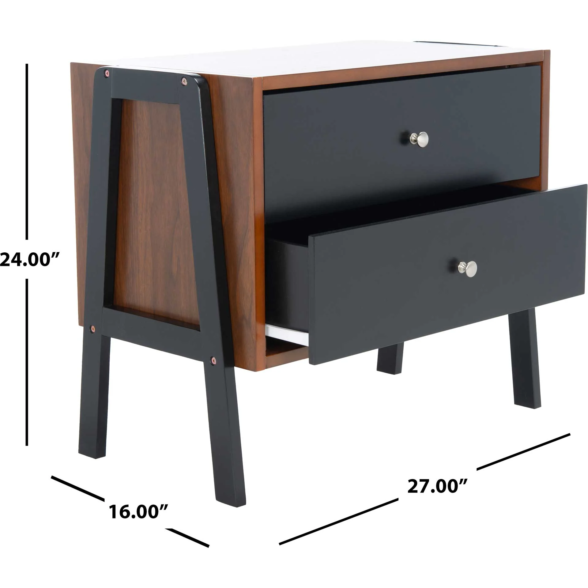 Winnie Night Stand Walnut/Black - Image 7
