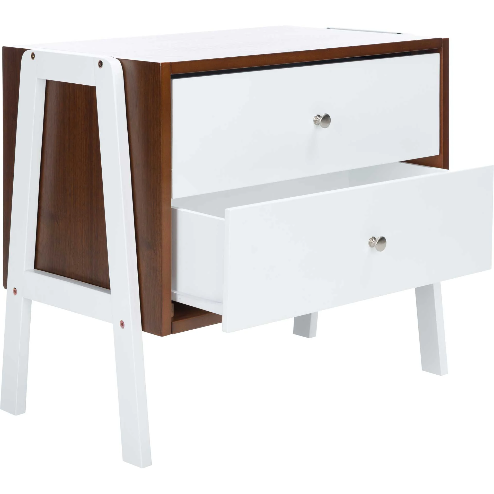 Winnie Night Stand Walnut/White - Image 2