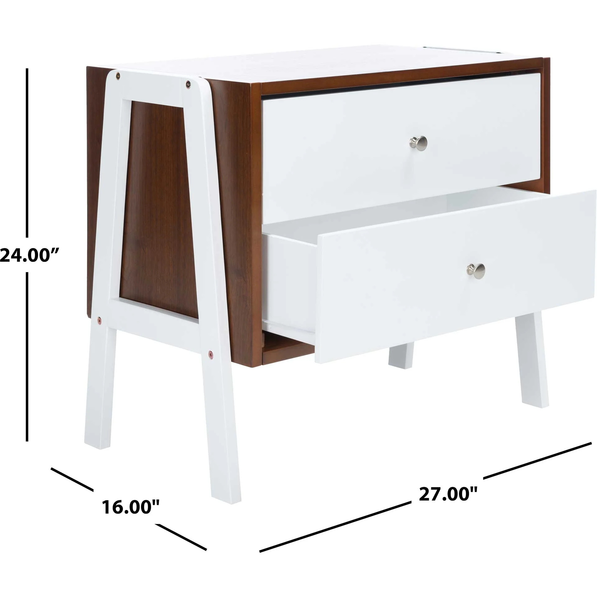 Winnie Night Stand Walnut/White - Image 7