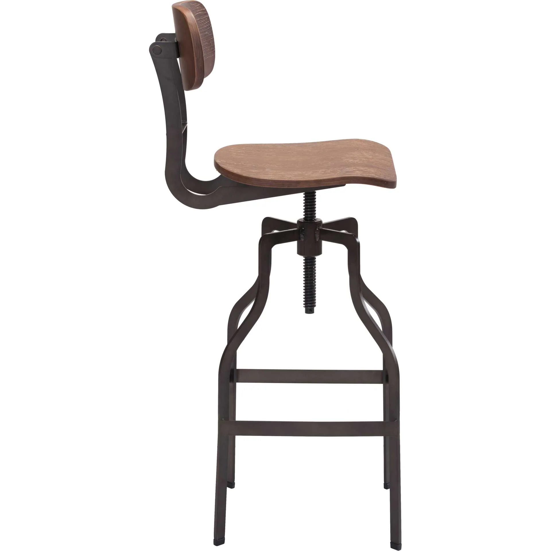 Winslett Bar Chair Brown/Antique Black - Image 2