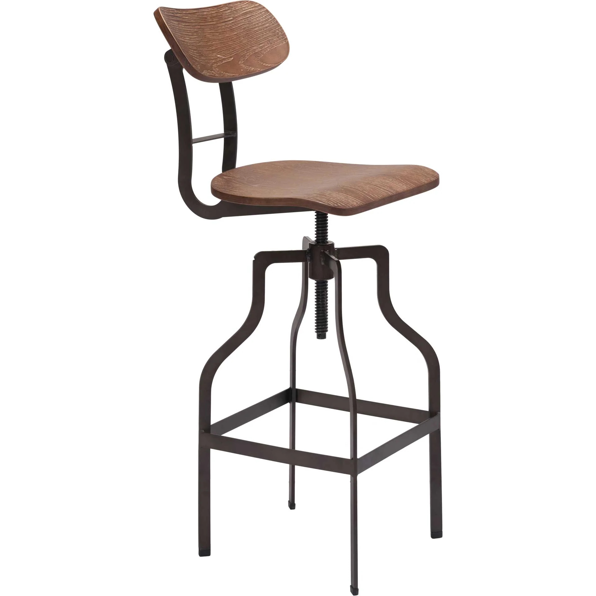 Winslett Bar Chair Brown/Antique Black - Image 5