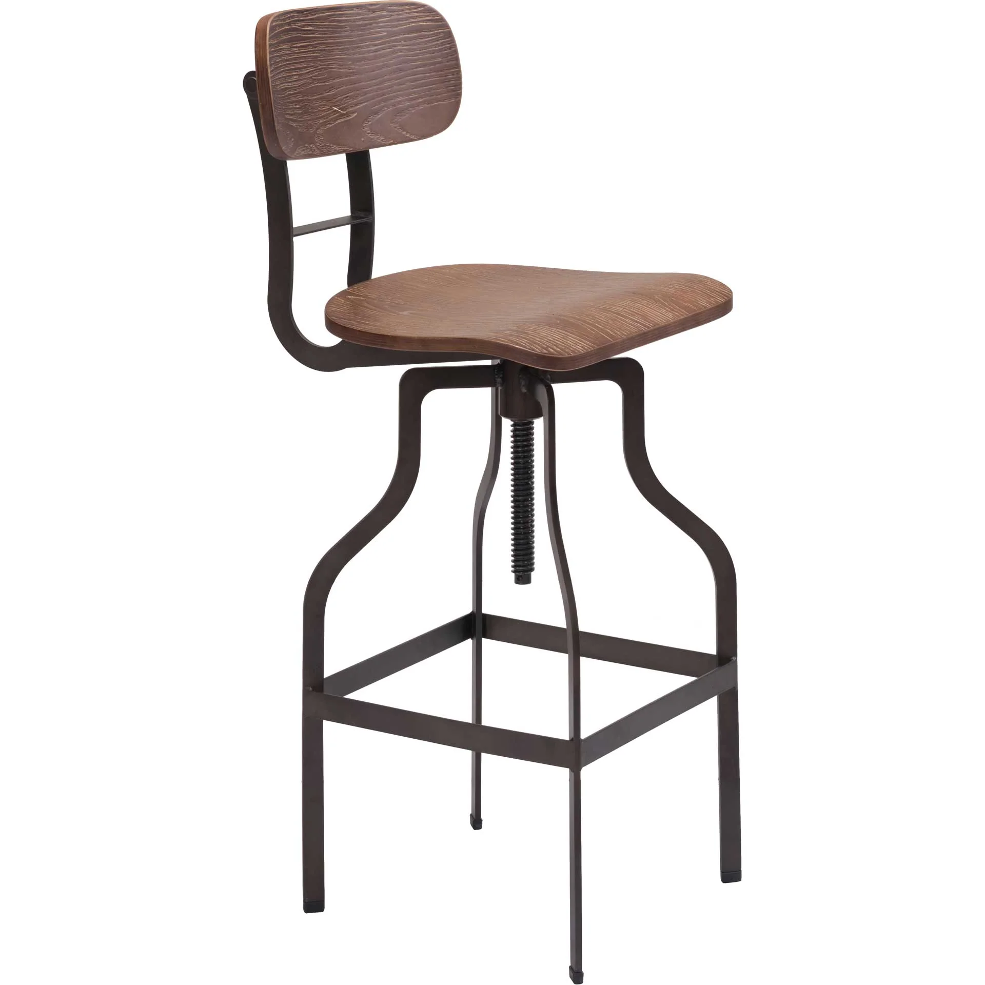 Winslett Bar Chair Brown/Antique Black - Image 6