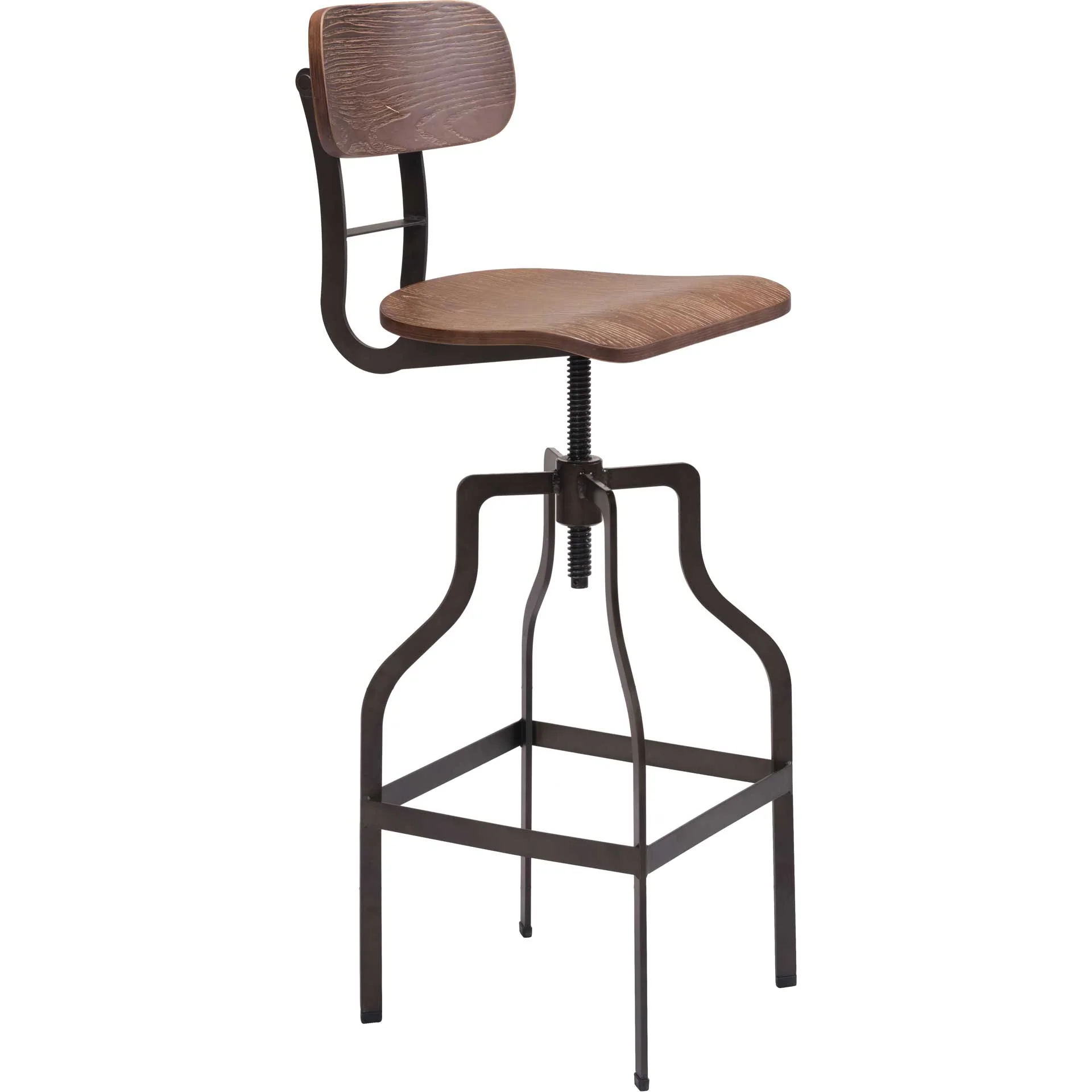 Winslett Bar Chair Brown/Antique Black - Image 7