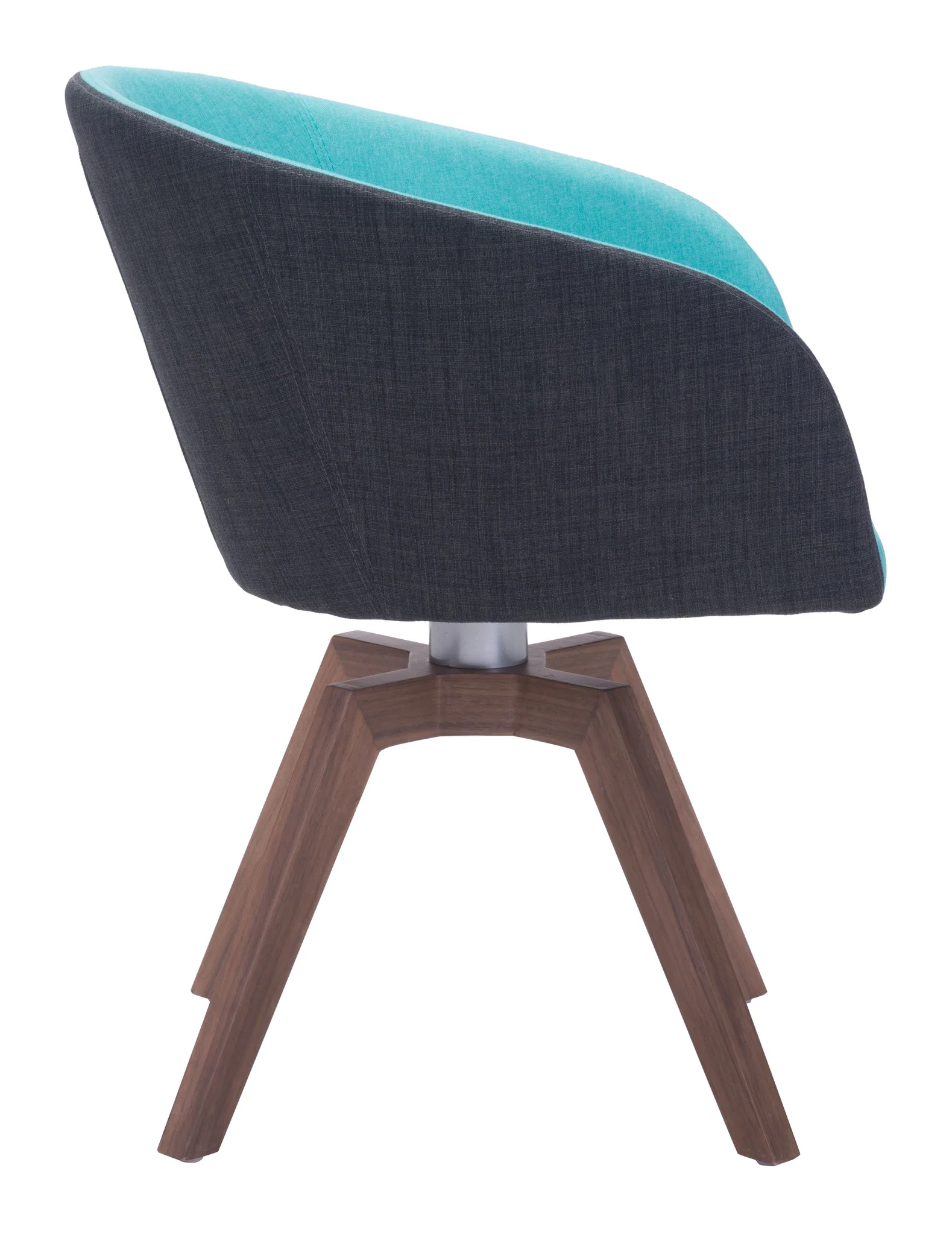 Wisdom Swivel Dining Chair Blue & Gray (Set of 2) - Image 2