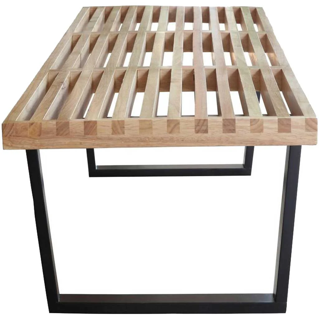 Wood Bench 60" Natural - Image 4
