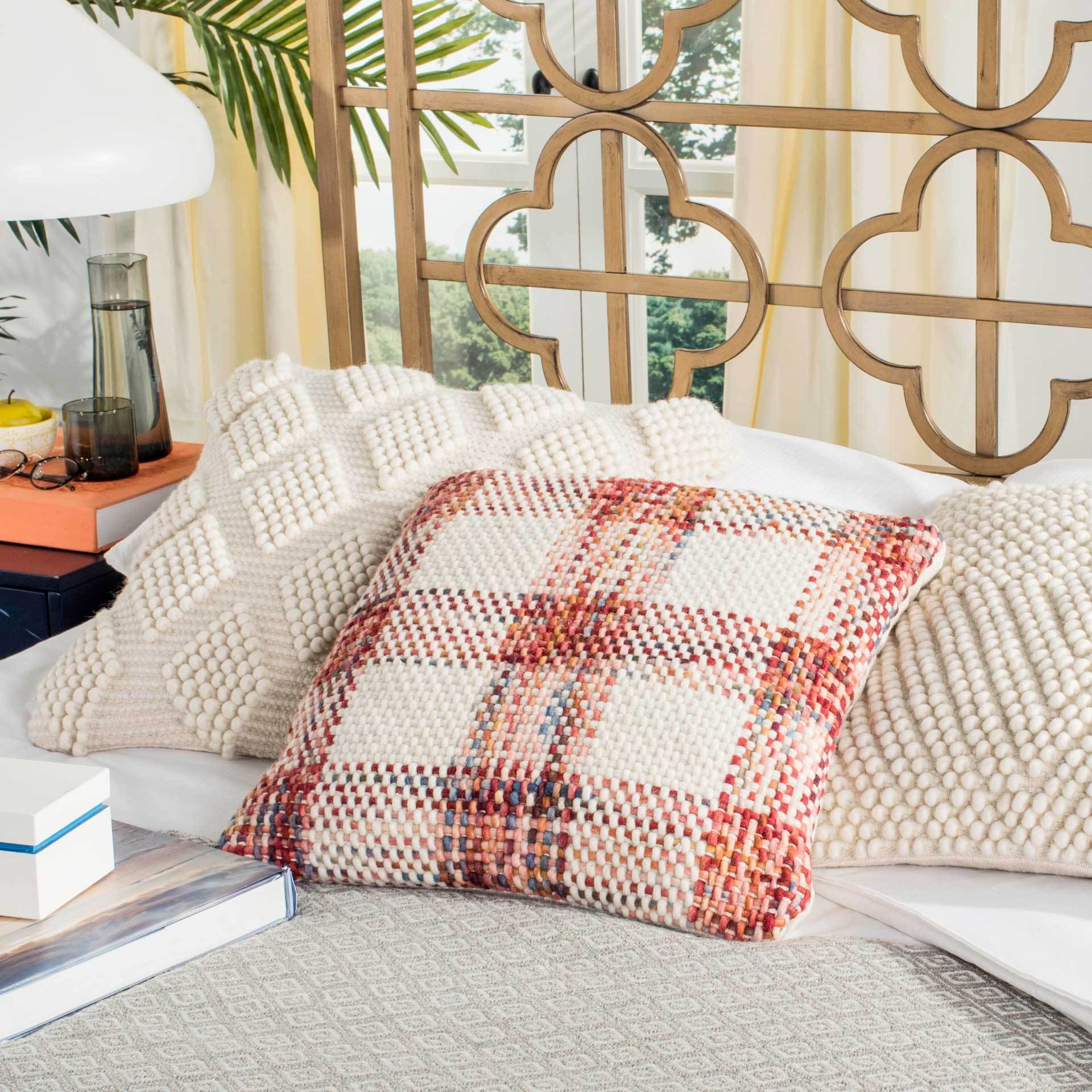 Woodruff Plaid Pillow Christmas Red - Image 3
