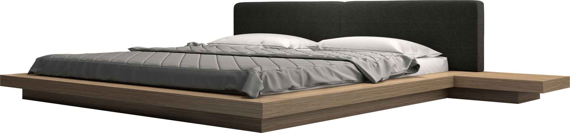 Worth Bed Soft Carbon/Latte Walnut - Image 2
