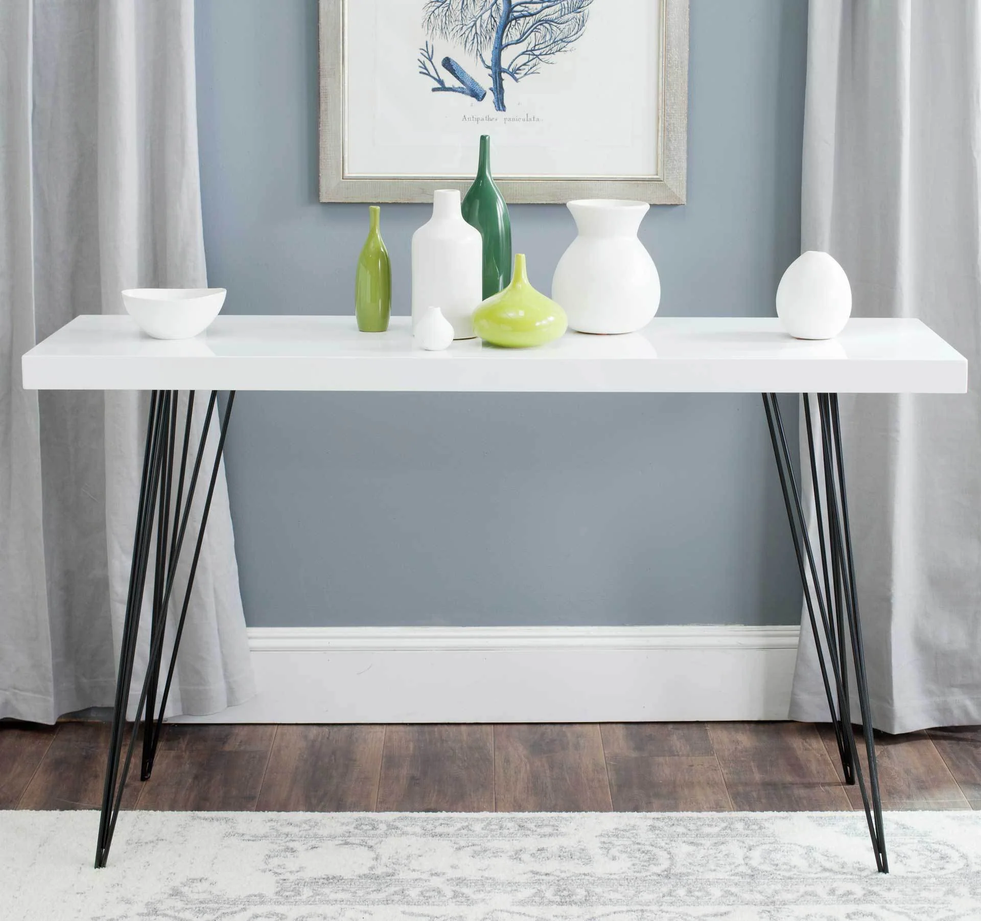Woven Lacquer Console White - Image 3