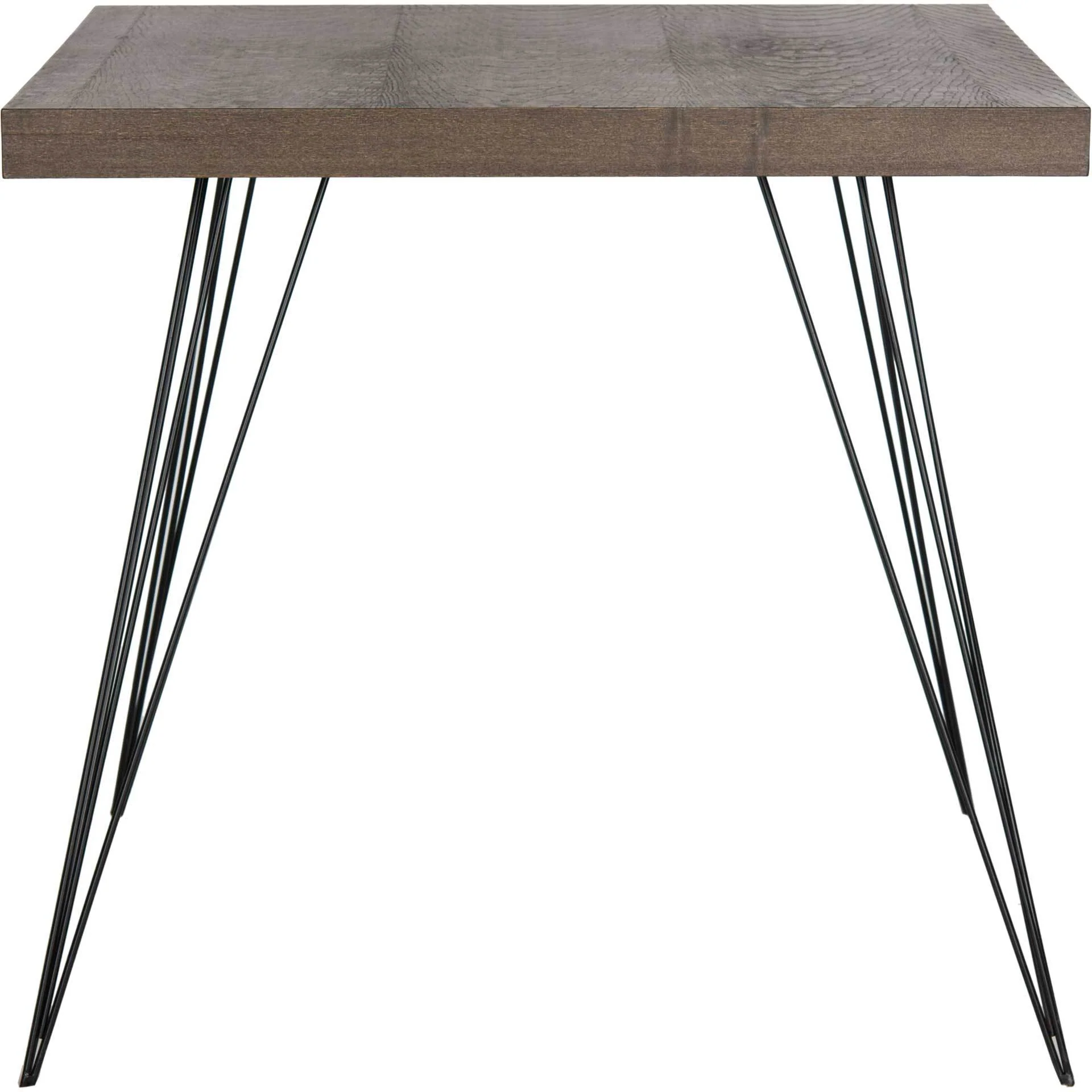 Woven Square Wood Accent Table Dark Brown - Image 2