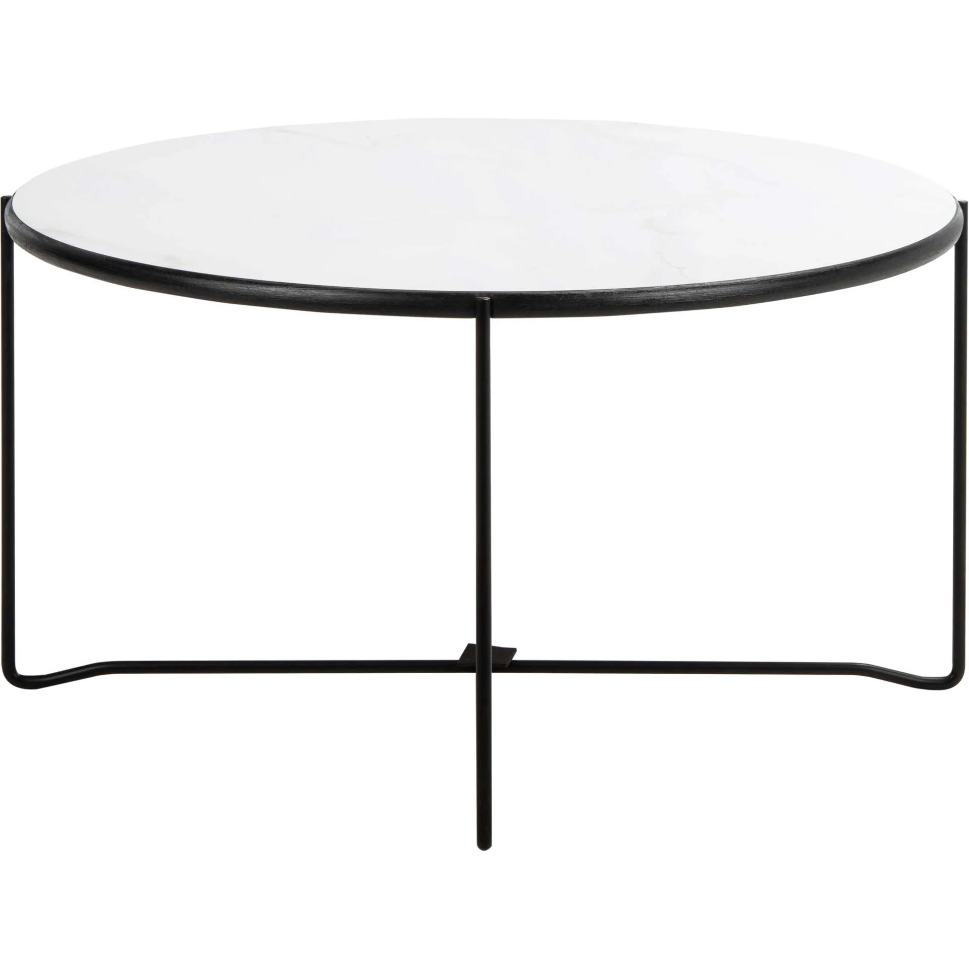 Wrigley Round Coffee Table White/Black - Image 2
