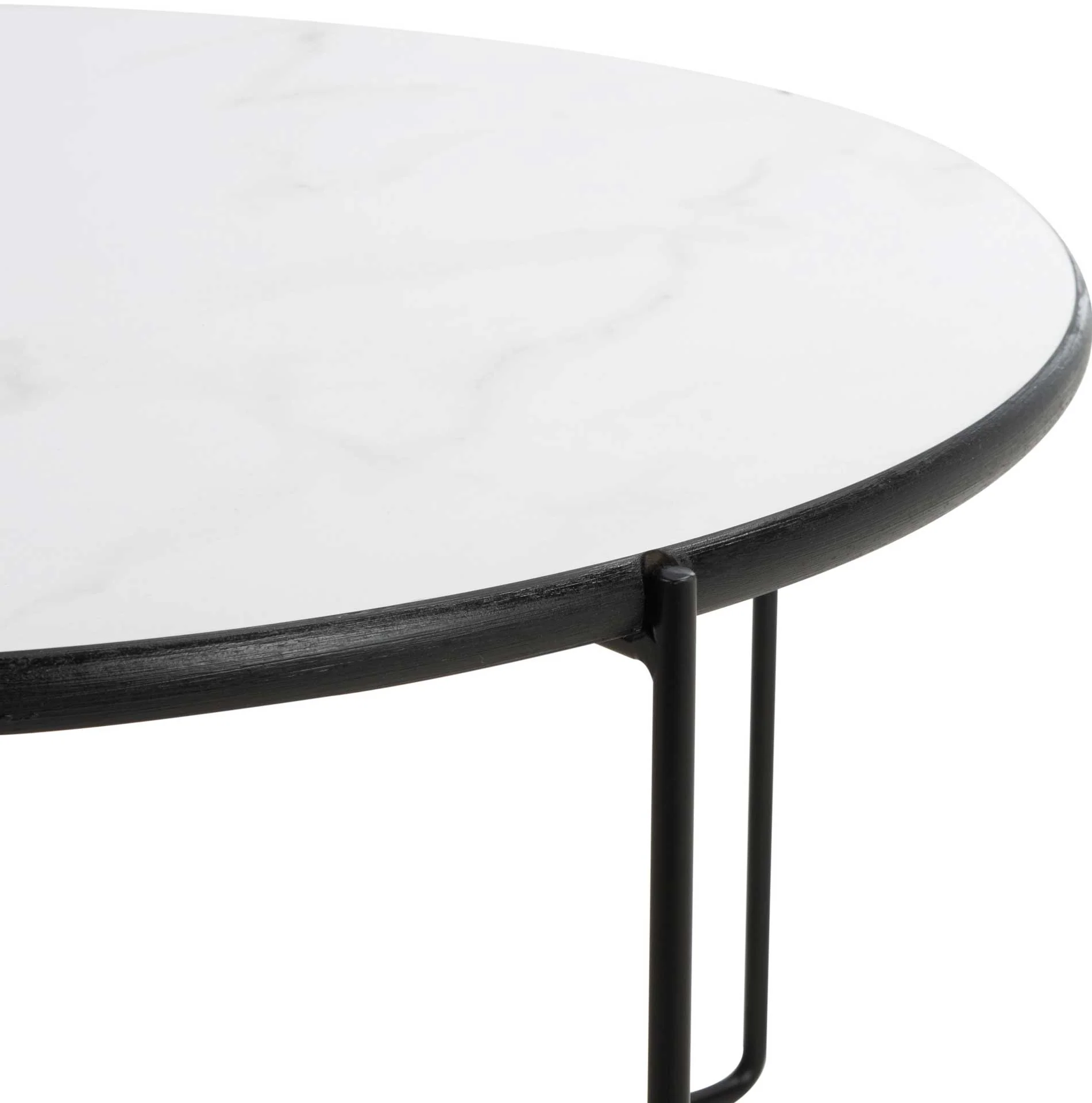Wrigley Round Coffee Table White/Black - Image 3