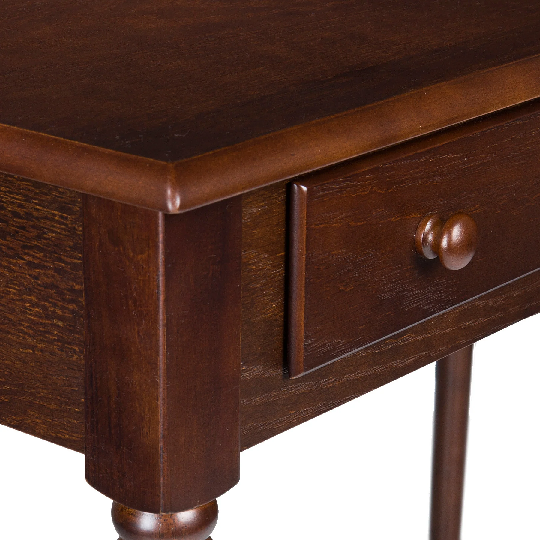 Writers 2-Drawer Desk Espresso - Image 4