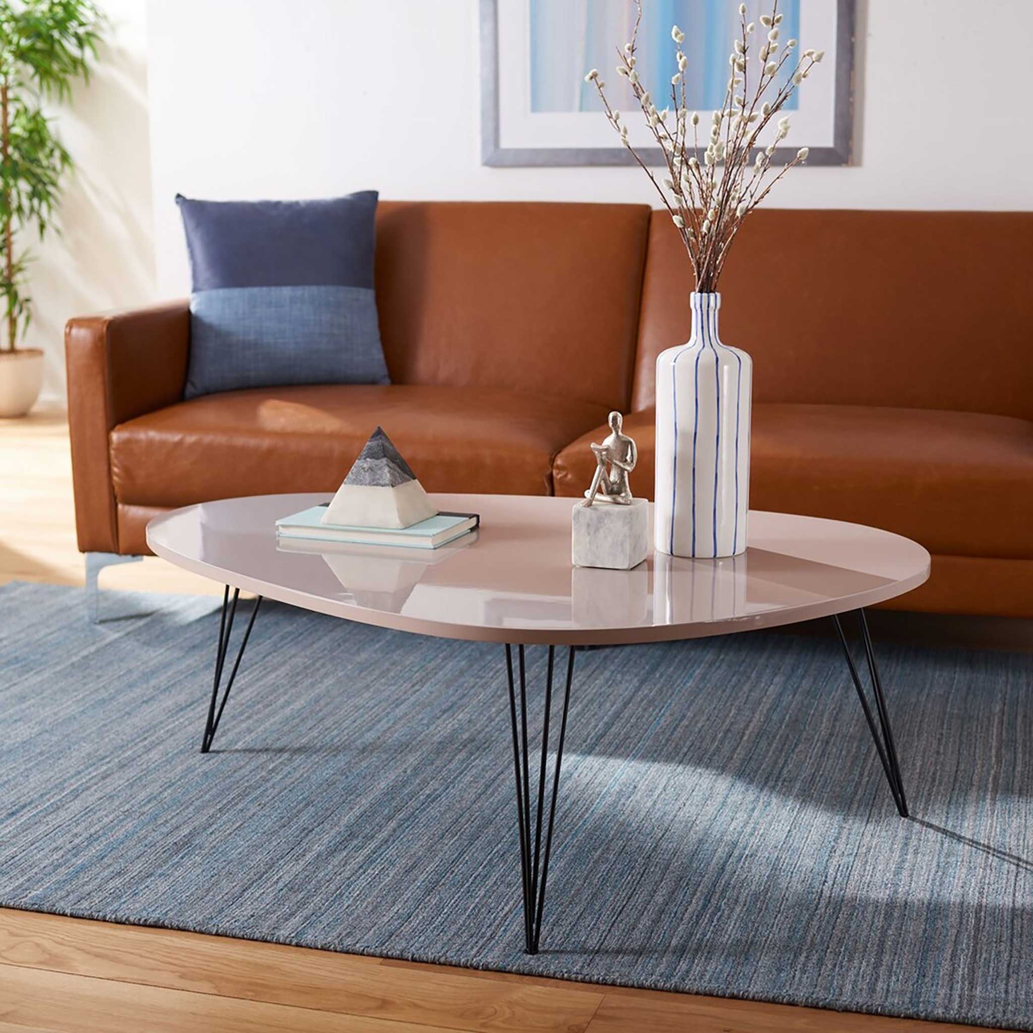 Wyatt Lacquer Coffee Table Taupe - Image 8