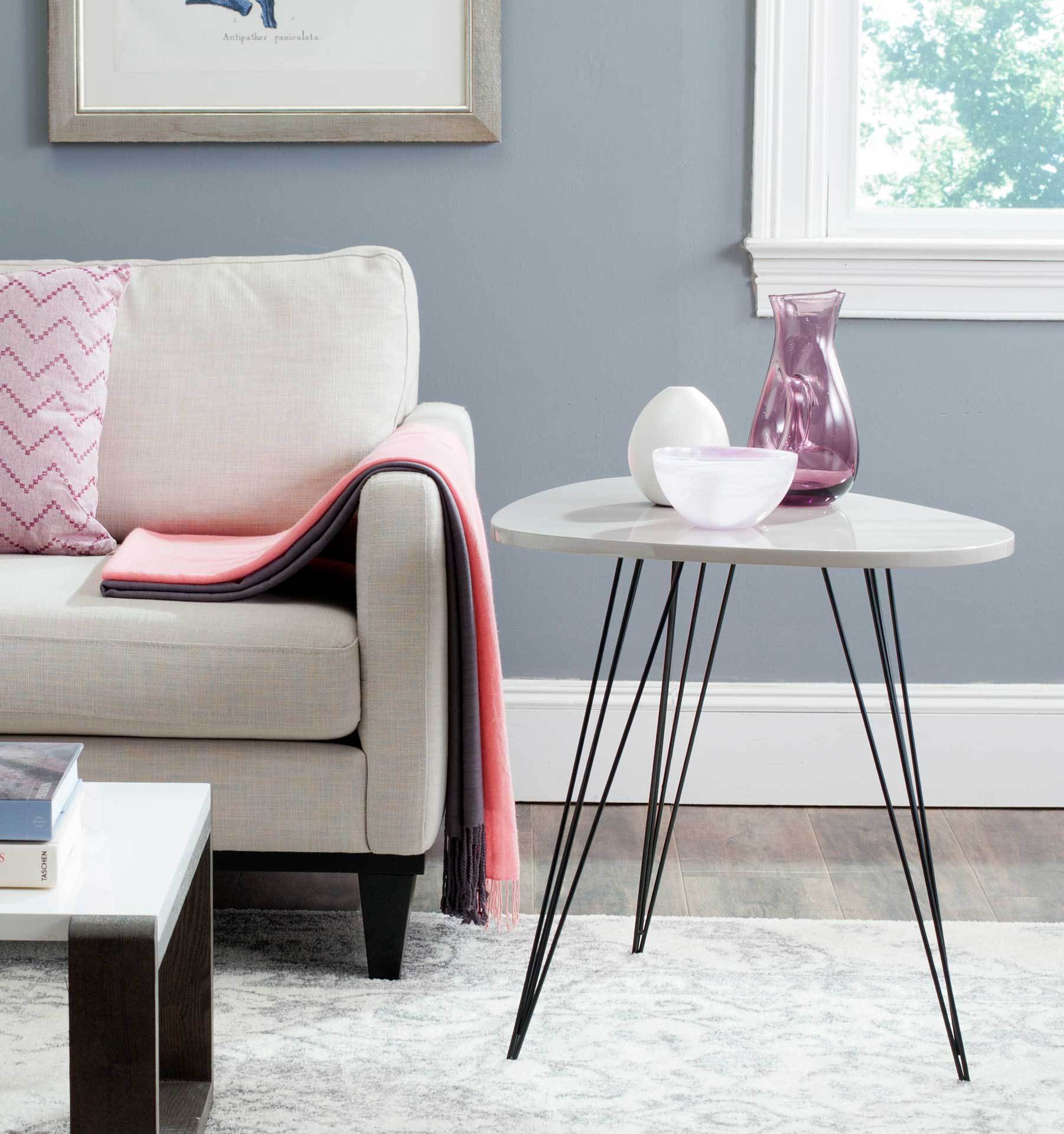 Wyatt Lacquer End Table Taupe - Image 2