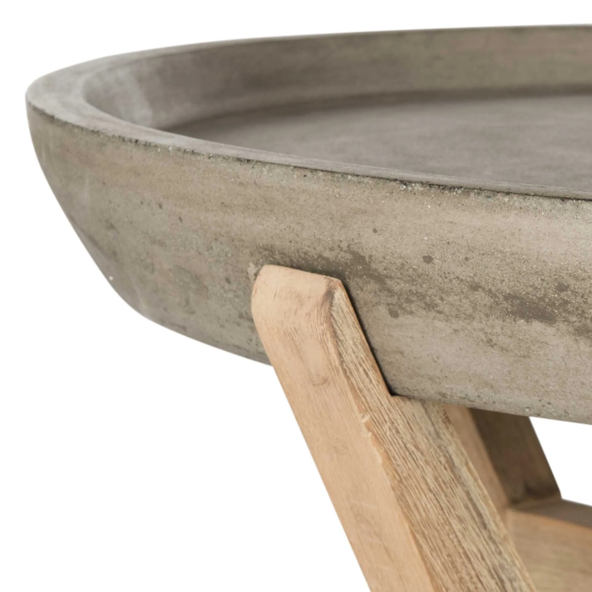 Wynona Modern Concrete Round Coffee Table Dark Gray - Image 3