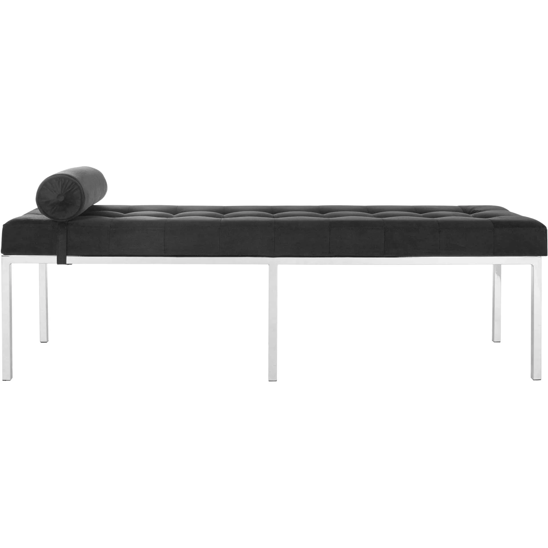 Xander Sueade Tufted Bench With Bench Black - Image 2