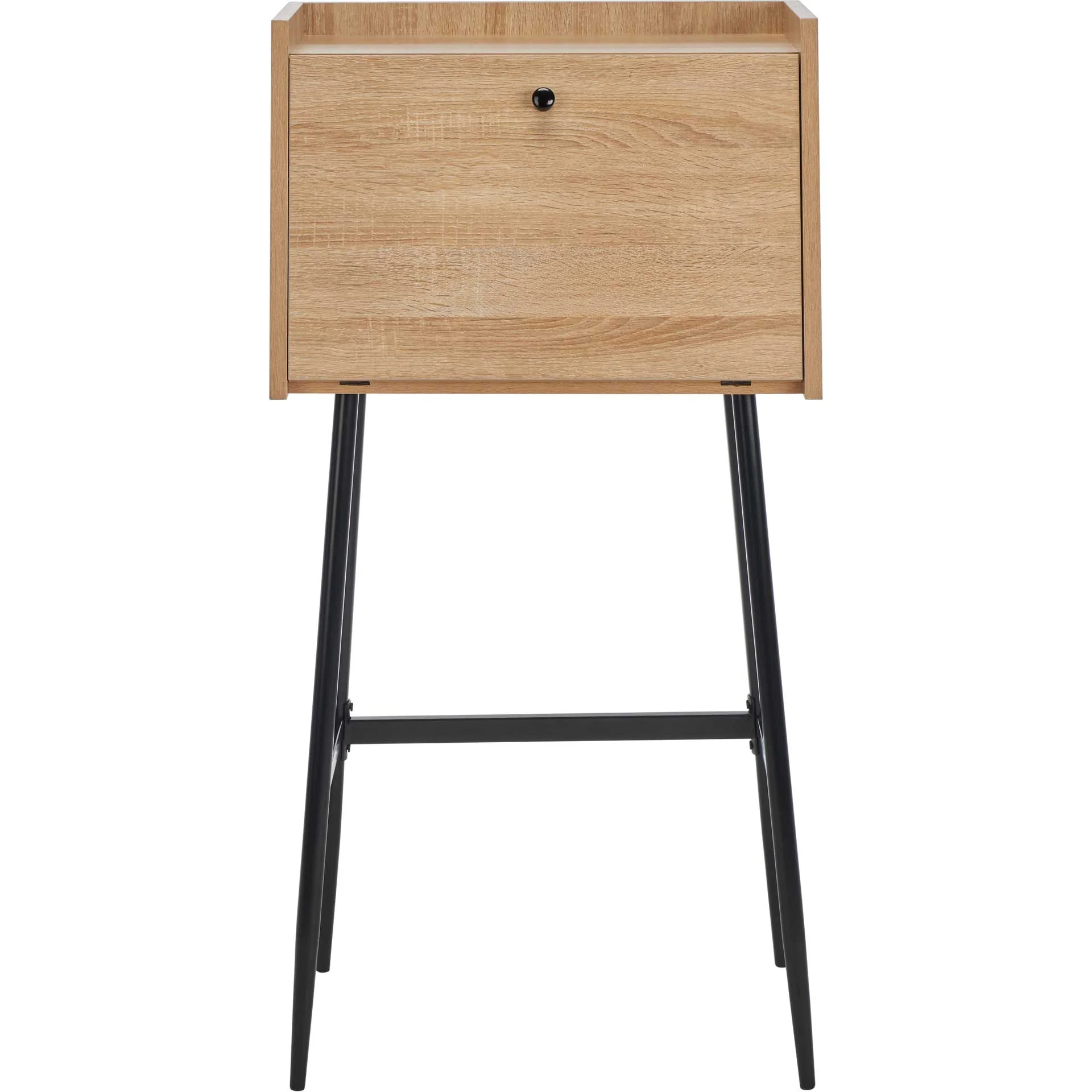 Xavier Modern Secretary Desk Natural/Black - Image 2