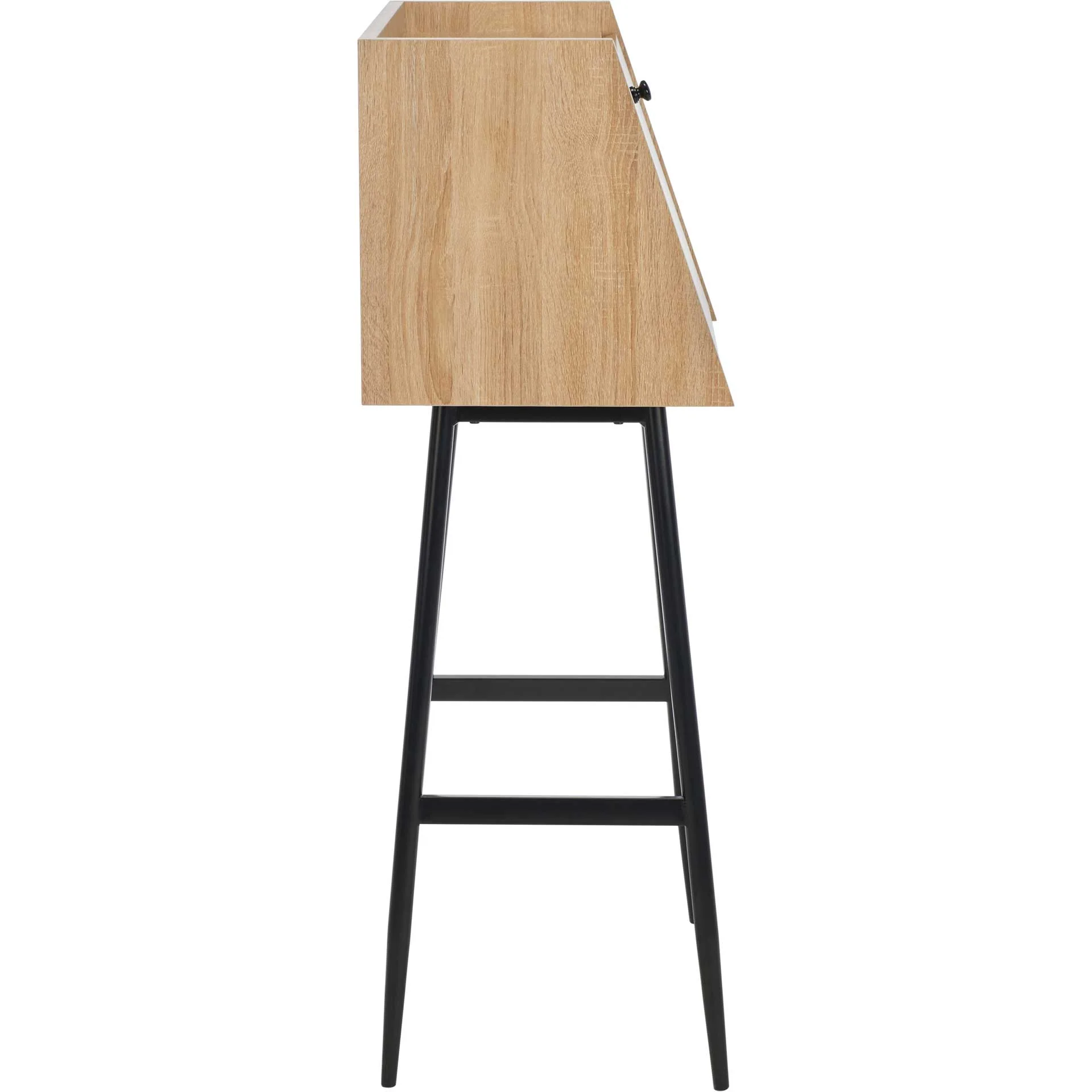Xavier Modern Secretary Desk Natural/Black - Image 3