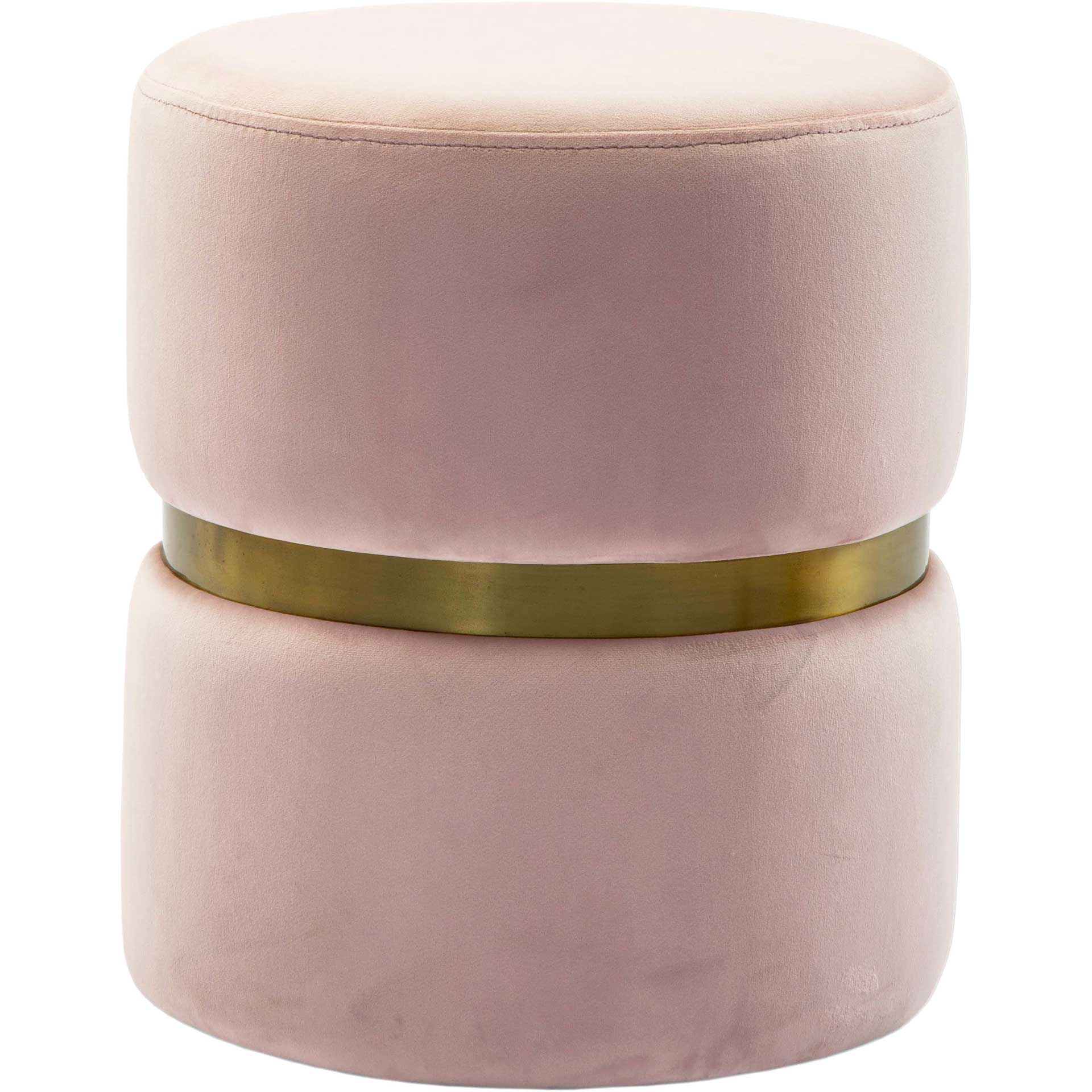 Yahia Velvet Ottoman Blush - Image 2