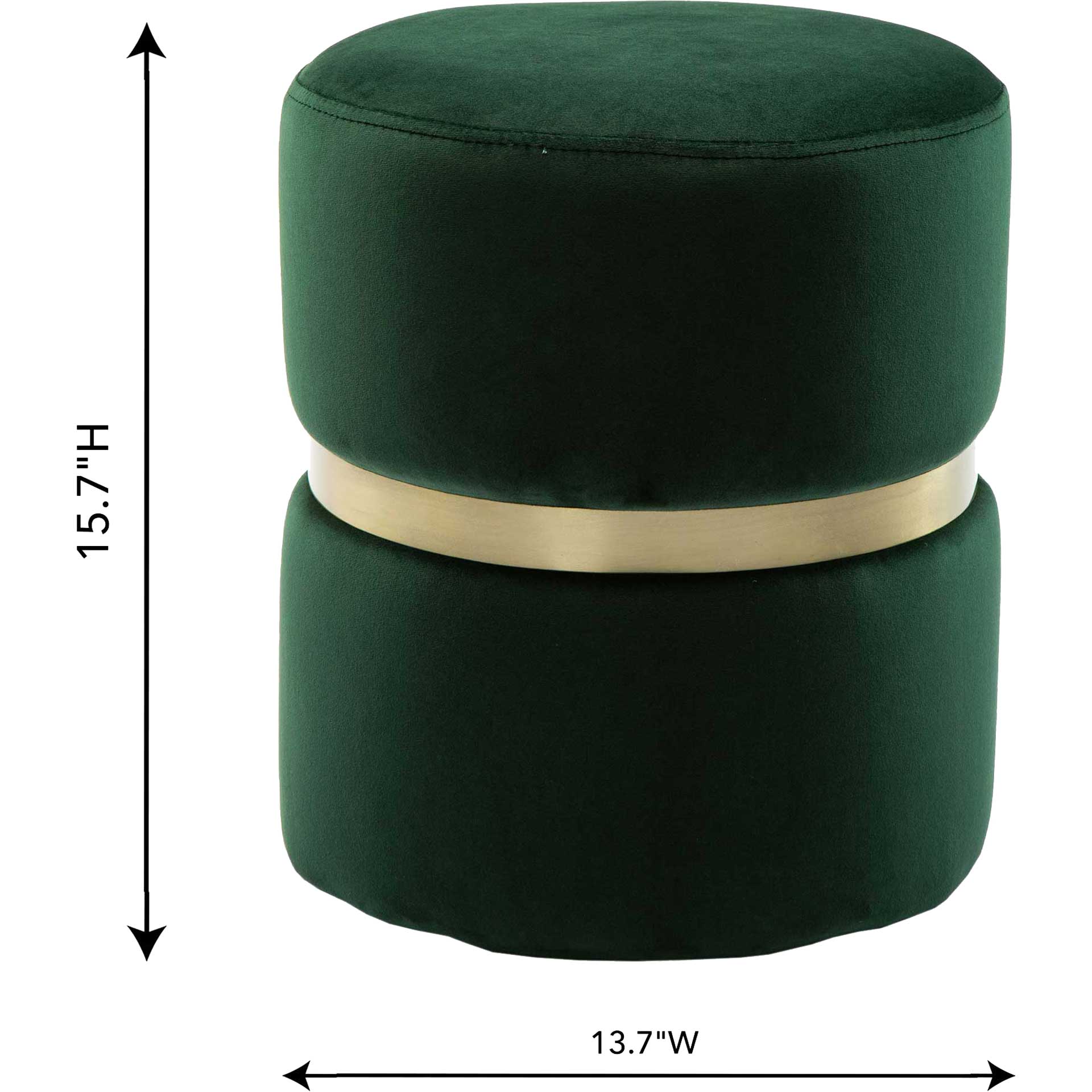 Yahia Velvet Ottoman Forest Green - Image 4