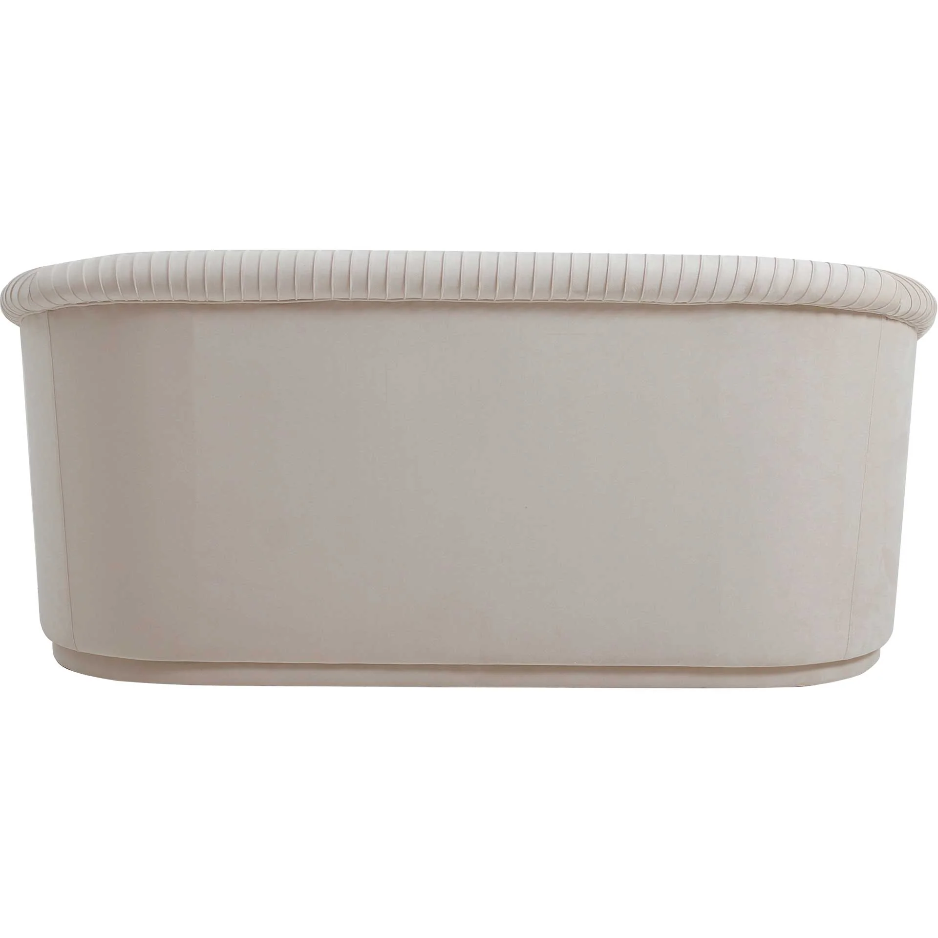 Yandel Pleated Velvet Loveseat Beige - Image 3