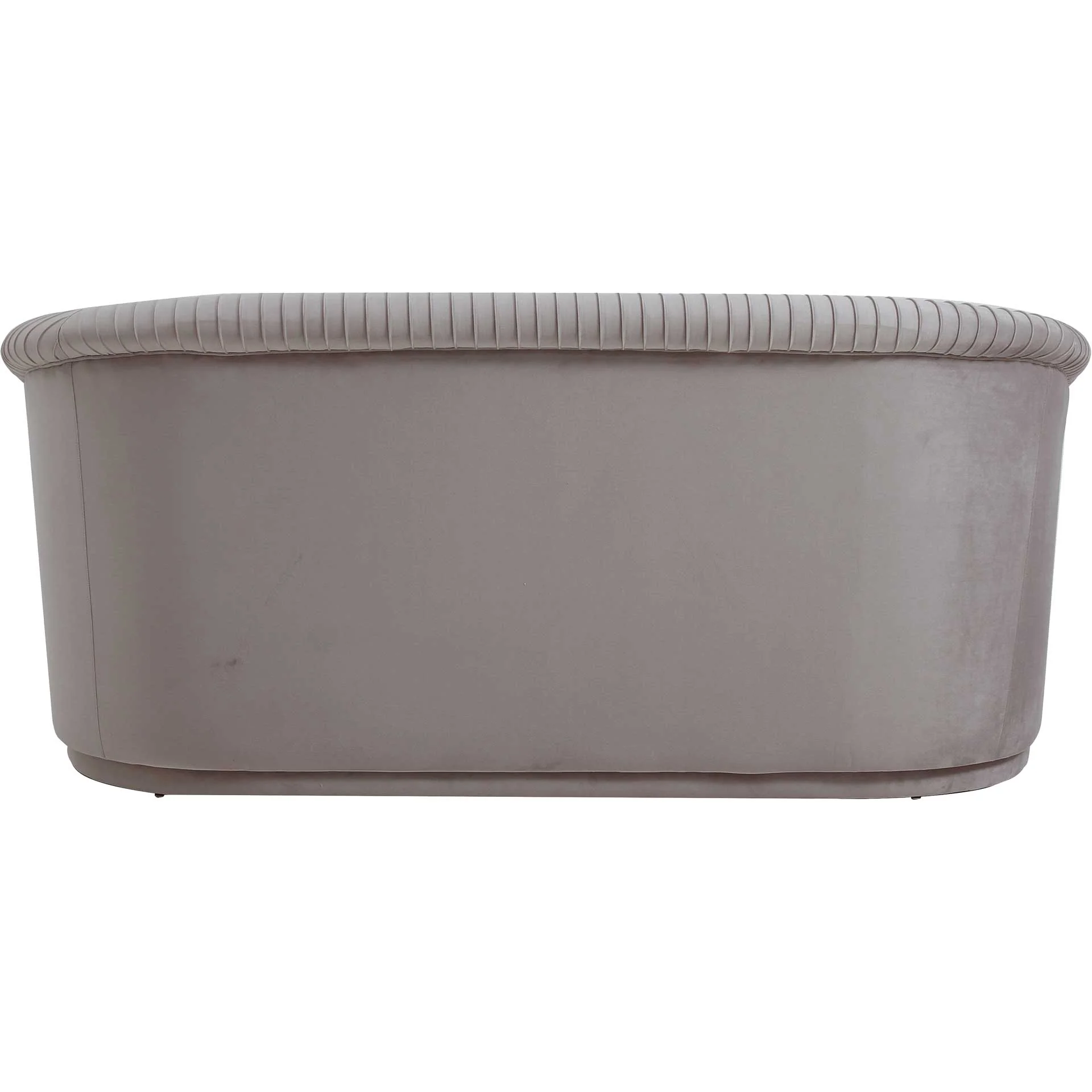 Yandel Pleated Velvet Loveseat Gray - Image 3