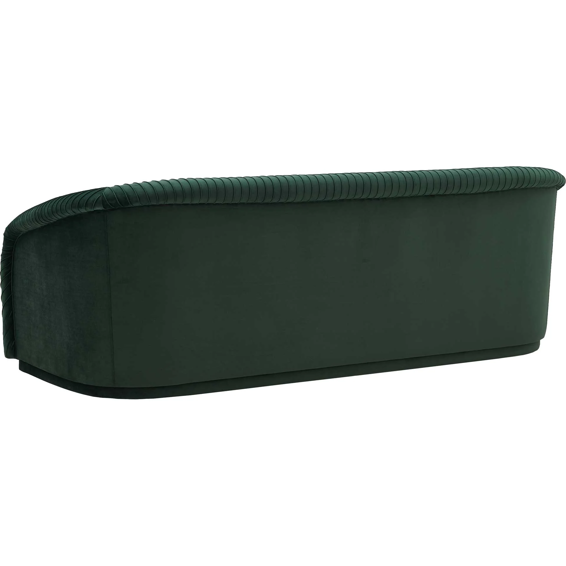 Yandel Pleated Velvet Sofa Forest Green - Image 3